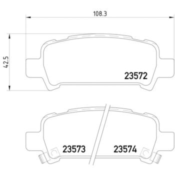 2003 Subaru Outback Disc Brake Pad Rear Hella Pagid 355009401 image 4 of 4
