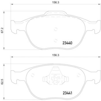 2019 Ford Transit Connect Disc Brake Pad Front Hella Pagid 355009561 image 4 of 4