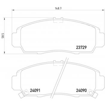 2006 Acura TSX Disc Brake Pad Front Hella Pagid 355009771 image 1 of 2