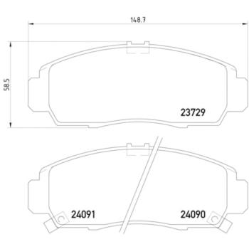 2006 Acura TSX Disc Brake Pad Front Hella Pagid 355009771 image 2 of 2