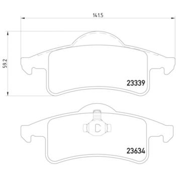 2003 Jeep Grand Cherokee Disc Brake Pad Rear Hella Pagid 355009891 image 4 of 4