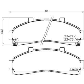 2000 Mercury Mountaineer Disc Brake Pad Front Hella Pagid 355009941 image 3 of 4