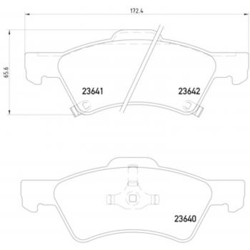 2006 Dodge Caravan Disc Brake Pad Front Hella Pagid 355010061 image 1 of 2
