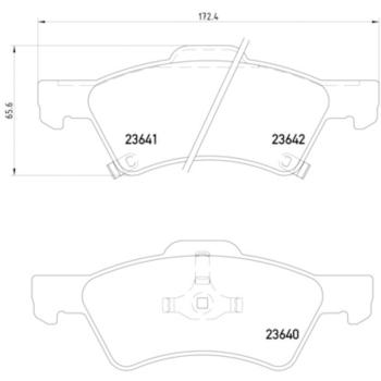 2006 Dodge Caravan Disc Brake Pad Front Hella Pagid 355010061 image 2 of 2