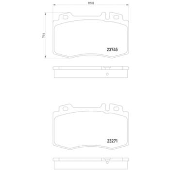 2003 Mercedes-Benz CLK500 Disc Brake Pad Front Hella Pagid 355010101 image 4 of 4