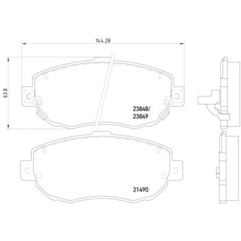 2004 Lexus SC430 Disc Brake Pad Front Hella Pagid 355010151 image 4 of 4