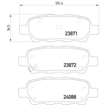 2007 Nissan Maxima Disc Brake Pad Rear Hella Pagid 355010241 image 1 of 2