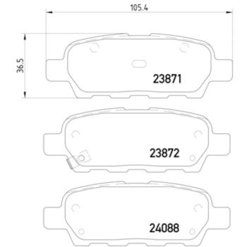 2007 Nissan Maxima Disc Brake Pad Rear Hella Pagid 355010241 image 2 of 2