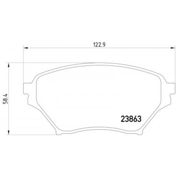 2002 Mazda Miata Disc Brake Pad Front Hella Pagid 355010261 image 1 of 2
