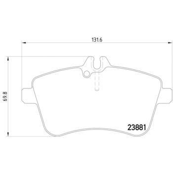 2011 Mercedes-Benz B200 Disc Brake Pad Front Hella Pagid 355010331 image 2 of 2