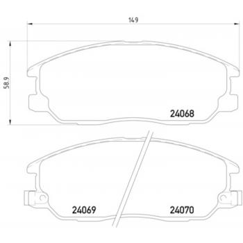 2005 Kia Sorento Disc Brake Pad Front Hella Pagid 355010451 image 1 of 2