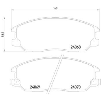 2005 Kia Sorento Disc Brake Pad Front Hella Pagid 355010451 image 2 of 2