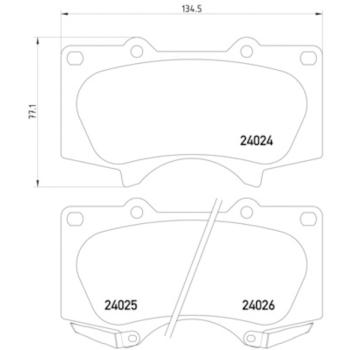 2012 Toyota Tacoma Disc Brake Pad Front Hella Pagid 355010491 image 4 of 4