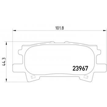 2005 Toyota Highlander Disc Brake Pad Rear Hella Pagid 355010621 image 1 of 2