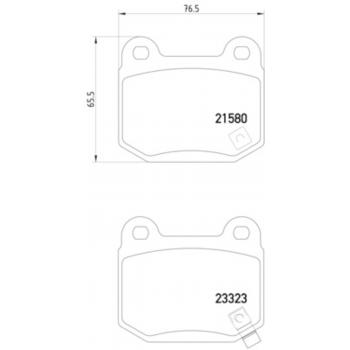 2005 Mitsubishi Lancer Disc Brake Pad Rear Hella Pagid 355010691 image 1 of 2