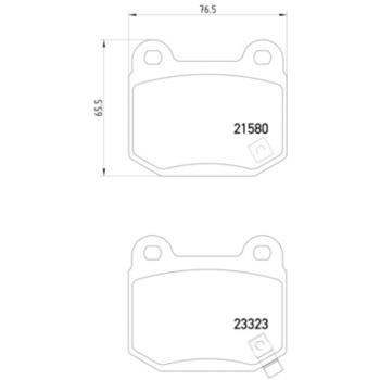 2005 Mitsubishi Lancer Disc Brake Pad Rear Hella Pagid 355010691 image 2 of 2