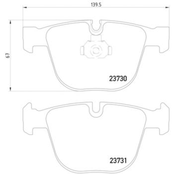 2016 BMW X5 Disc Brake Pad Rear Hella Pagid 355010751 image 4 of 4
