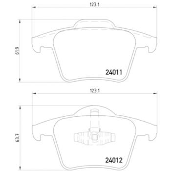 2007 Volvo XC90 Disc Brake Pad Rear Hella Pagid 355010801 image 4 of 4
