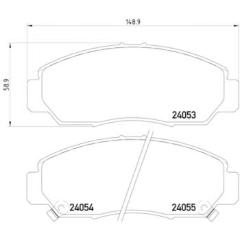 2003 Honda Accord Disc Brake Pad Front Hella Pagid 355010981 image 2 of 2