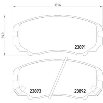 2005 Hyundai Tiburon Disc Brake Pad Front Hella Pagid 355010991 image 2 of 2