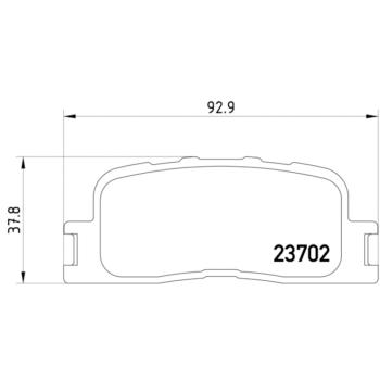 2002 Toyota Highlander Disc Brake Pad Rear Hella Pagid 355011001 image 2 of 2