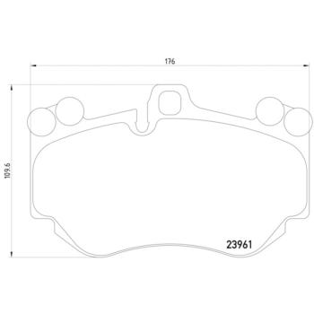 2010 Porsche Cayenne Disc Brake Pad Front Hella Pagid 355011011 image 4 of 4