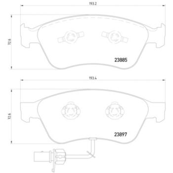 2008 Audi S8 Disc Brake Pad Front Hella Pagid 355011021 image 4 of 4