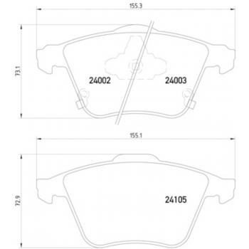 2007 Mazda 6 Disc Brake Pad Front Hella Pagid 355011051 image 1 of 2