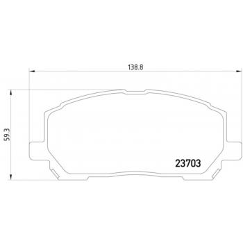 2002 Toyota Highlander Disc Brake Pad Front Hella Pagid 355011161 image 1 of 2