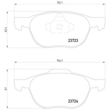 2009 Volvo C70 Disc Brake Pad Front Hella Pagid 355011191 image 4 of 4