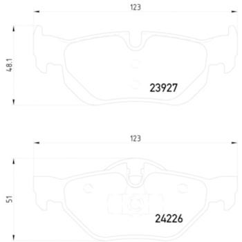 2012 BMW X1 Disc Brake Pad Rear Hella Pagid 355011301 image 4 of 4