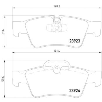 2008 Mercedes-Benz R320 Disc Brake Pad Rear Hella Pagid 355011421 image 4 of 4