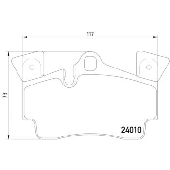 2006 Porsche Cayenne Disc Brake Pad Rear Hella Pagid 355011471 image 4 of 4