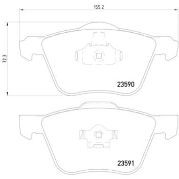 2007 Volvo XC90 Disc Brake Pad Front Hella Pagid 355011571 image 4 of 4