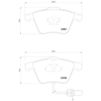 2006 Audi A6 Quattro Disc Brake Pad Front Hella Pagid 355011711 image 4 of 4