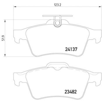 2009 Saturn Sky Disc Brake Pad Rear Hella Pagid 355011731 image 4 of 4