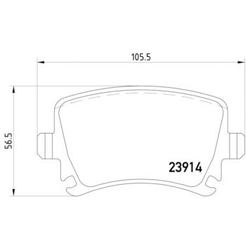 2012 Audi TT RS Quattro Disc Brake Pad Rear Hella Pagid 355011771 image 2 of 2