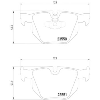 2009 BMW 335i xDrive Disc Brake Pad Rear Hella Pagid 355011801 image 4 of 4