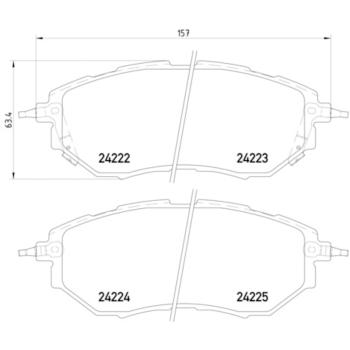 2011 Subaru Legacy Disc Brake Pad Rear Hella Pagid 355012031 image 2 of 2