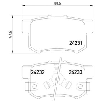 2007 Honda CR-V Disc Brake Pad Rear Hella Pagid 355012061 image 4 of 4