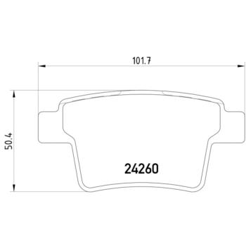 2006 Mercury Montego Disc Brake Pad Rear Hella Pagid 355012171 image 4 of 4