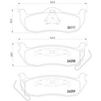 2009 Jeep Grand Cherokee Disc Brake Pad Rear Hella Pagid 355012181 image 1 of 2