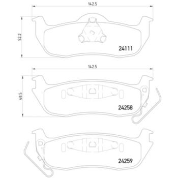 2009 Jeep Grand Cherokee Disc Brake Pad Rear Hella Pagid 355012181 image 2 of 2