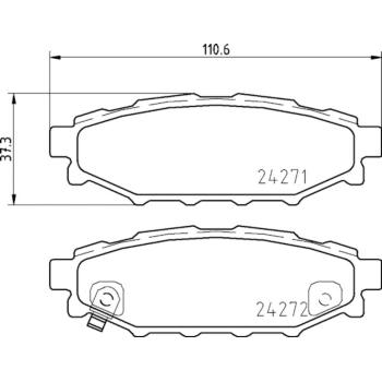 2015 Scion FR-S Disc Brake Pad Rear Hella Pagid 355012261 image 4 of 4