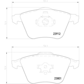 2009 Volvo C70 Disc Brake Pad Front Hella Pagid 355012281 image 4 of 4