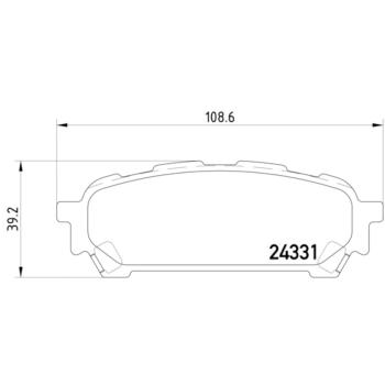 2006 Subaru Forester Disc Brake Pad Rear Hella Pagid 355012311 image 4 of 4