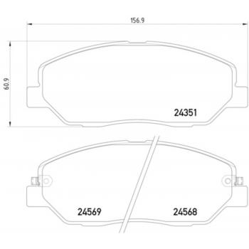 2011 Kia Sedona Disc Brake Pad Front Hella Pagid 355012371 image 1 of 2