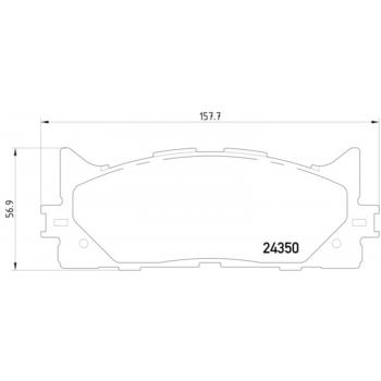2017 Toyota Avalon Disc Brake Pad Front Hella Pagid 355012401 image 1 of 2