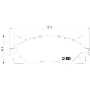2017 Toyota Avalon Disc Brake Pad Front Hella Pagid 355012401 image 2 of 2