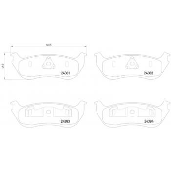 2008 Mercury Mountaineer Disc Brake Pad Rear Hella Pagid 355012481 image 1 of 2